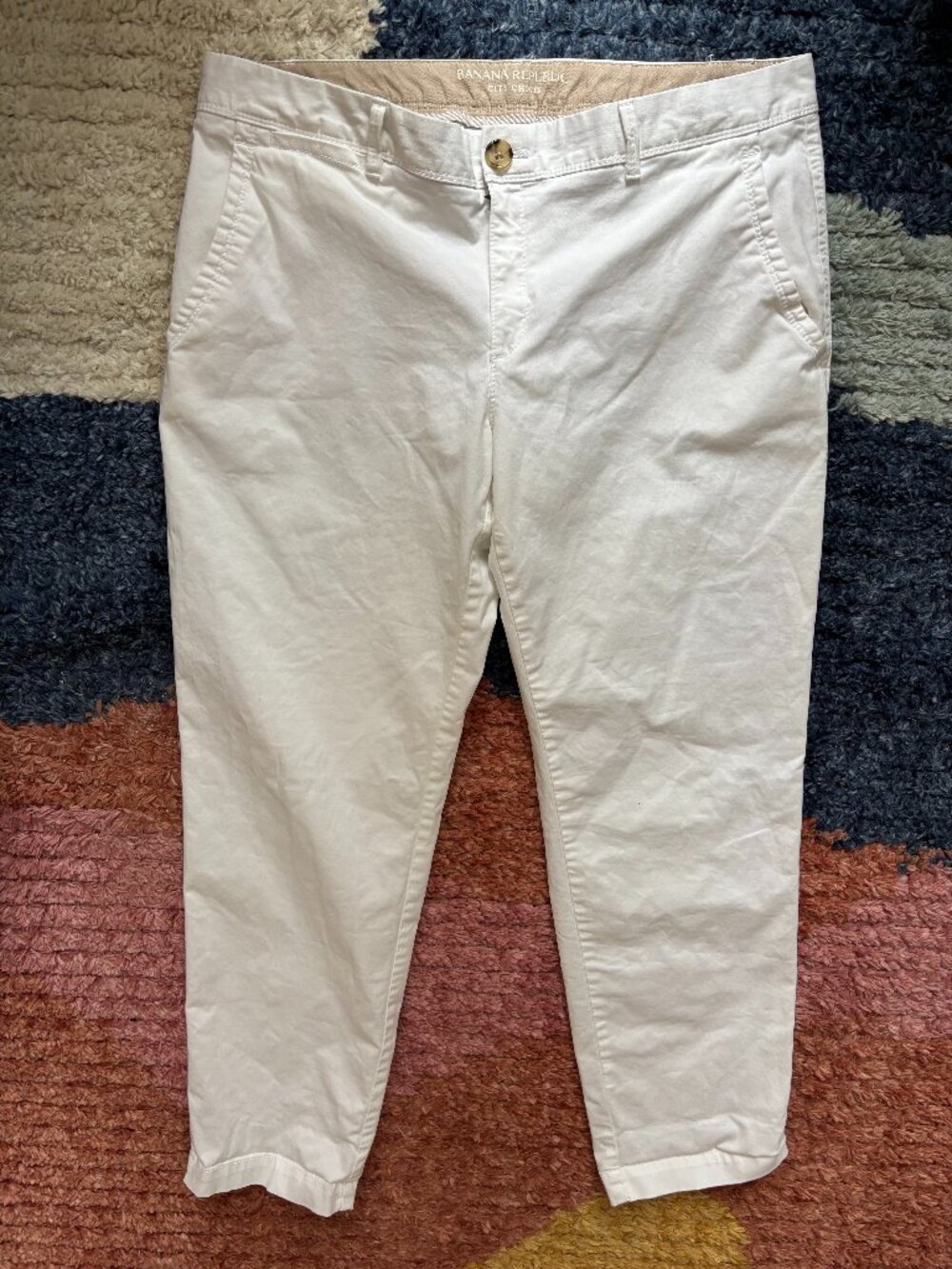 Banana Republic City Chino White Pants